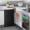imageKismile Mini Fridge with Freezer32 CuFt Compact Mini Refrigerator with Double 2 DoorAdjustable TemperatureFull Size for HomeKitchenDormApartmentRetro GreyBlack