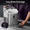 imageKismile Nugget Ice Makers Countertop Portable Sonic Ice Machine with SelfCleaningOneClick Operation for HomeOfficeSilverGrey