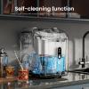 imageKismile Nugget Ice Makers Countertop Portable Sonic Ice Machine with SelfCleaningOneClick Operation for HomeOfficeSilverGrey