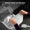 imageKismile Nugget Ice Makers Countertop Portable Sonic Ice Machine with SelfCleaningOneClick Operation for HomeOfficeSilverGrey