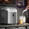 imageKismile Nugget Ice Makers Countertop Portable Sonic Ice Machine with SelfCleaningOneClick Operation for HomeOfficeSilverGrey