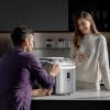 imageKismile Nugget Ice Makers Countertop Portable Sonic Ice Machine with SelfCleaningOneClick Operation for HomeOfficeSilverGrey