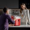 imageKismile Nugget Ice Makers Countertop Portable Sonic Ice Machine with SelfCleaningOneClick Operation for HomeOfficeSilverRed