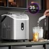 imageKismile Nugget Ice Makers Countertop Portable Sonic Ice Machine with SelfCleaningOneClick Operation for HomeOfficeSilverSilver