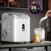 imageKismile Nugget Ice Makers Countertop Portable Sonic Ice Machine with SelfCleaningOneClick Operation for HomeOfficeSilverWhite