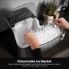 imageKismile Nugget Ice Makers CountertopPortable Ice Machine with Crushed Ice 35lbsDaySelfCleaningOneClick Operation for Home UseSilverLuxury Black
