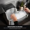 imageKismile Nugget Ice Makers CountertopPortable Ice Machine with Crushed Ice 35lbsDaySelfCleaningOneClick Operation for Home UseSilverSilver