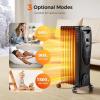 imageKismile Portable Electric Radiator Heater Oil Filled with 3 Heat Settings Adjustable Thermostat Overheat ampamp TipOver Protection For Indoor Use 1500W BlackBlack
