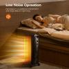 imageKismile Portable Electric Radiator Heater Oil Filled with 3 Heat Settings Adjustable Thermostat Overheat ampamp TipOver Protection For Indoor Use 1500W BlackBlack