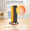 imageKismile Radiator Heater1500W Electric Portable Space Oil Filled Heater with LCD Display4 ModesRemote ControlOverheat ampamp TipOver ProtectionDigital Thermostat24H Timer for Indoor Use Black