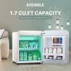 imageKismile Retro Mini Fridge with Rated 17 cu ft Small Refrigerator with Adjustable Removable Glass Shelves Mechanical Control Compact Freezer for Office Dorm Bedroom White