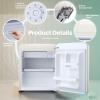 imageKismile Retro Mini Fridge with Rated 17 cu ft Small Refrigerator with Adjustable Removable Glass Shelves Mechanical Control Compact Freezer for Office Dorm Bedroom White