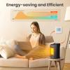 imageKismile Small Electric Space Heater Ceramic Space HeaterPortable Heater Fan for Office with Adjustable Thermostat and Overheat Protection ETL Listed for Kitchen 750W1500WBlackDark Black