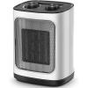 imageKismile Small Electric Space Heater Ceramic Space HeaterPortable Heater Fan for Office with Adjustable Thermostat and Overheat Protection ETL Listed for Kitchen 750W1500WBlackWhiteCarrying Handle