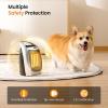 imageKismile Small Electric Space Heater Ceramic Space HeaterPortable Heater Fan for Office with Adjustable Thermostat and Overheat Protection ETL Listed for Kitchen 750W1500WBlackSilverBuiltin Handle