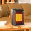 imageKismile Small Electric Space Heater Ceramic Space HeaterPortable Heater Fan for Office with Adjustable Thermostat and Overheat Protection ETL Listed for Kitchen 750W1500WBlackDark Black