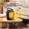 imageKismile Small Electric Space Heater Ceramic Space HeaterPortable Heater Fan for Office with Adjustable Thermostat and Overheat Protection ETL Listed for Kitchen 750W1500WBlackLuxury BlackBuiltin Handle