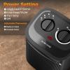 imageKismile Small Electric Space Heater Ceramic Space HeaterPortable Heater Fan for Office with Adjustable Thermostat and Overheat Protection ETL Listed for Kitchen 750W1500WBlackDark Black