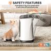 imageKismile Small Electric Space Heater Ceramic Space HeaterPortable Heater Fan for Office with Adjustable Thermostat and Overheat Protection ETL Listed for Kitchen 750W1500WBlackWhiteCarrying Handle