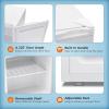 imageKismile Small Freezer Upright 30 Cuft Mini Freezer with Adjustable Thermostat Removable Shelves Reversible Single Door Stand Up Freezer for BedroomHomeDormsApartment Stainless SteelWhite
