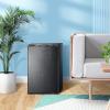 imageKismile Small Freezer Upright 30 Cuft Mini Freezer with Adjustable Thermostat Removable Shelves Reversible Single Door Stand Up Freezer for BedroomHomeDormsApartment Stainless SteelBlack