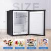 imageKismile Small Freezer Upright 30 Cuft Mini Freezer with Adjustable Thermostat Removable Shelves Reversible Single Door Stand Up Freezer for BedroomHomeDormsApartment Stainless SteelBlack