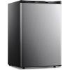 imageKismile Small Freezer Upright 30 Cuft Mini Freezer with Adjustable Thermostat Removable Shelves Reversible Single Door Stand Up Freezer for BedroomHomeDormsApartment Stainless SteelStainless Steel