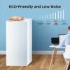 imageKismile Small Freezer Upright 30 Cuft Mini Freezer with Adjustable Thermostat Removable Shelves Reversible Single Door Stand Up Freezer for BedroomHomeDormsApartment Stainless SteelWhite