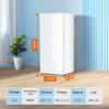 imageKismile Small Freezer Upright 30 Cuft Mini Freezer with Adjustable Thermostat Removable Shelves Reversible Single Door Stand Up Freezer for BedroomHomeDormsApartment Stainless SteelWhite