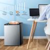 imageKismile Small Freezer Upright 30 Cuft Mini Freezer with Adjustable Thermostat Removable Shelves Reversible Single Door Stand Up Freezer for BedroomHomeDormsApartment Stainless SteelStainless Steel