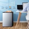 imageKismile Small Freezer Upright 30 Cuft Mini Freezer with Adjustable Thermostat Removable Shelves Reversible Single Door Stand Up Freezer for BedroomHomeDormsApartment Stainless SteelStainless Steel