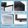 imageKismile Small Freezer Upright 30 Cuft Mini Freezer with Adjustable Thermostat Removable Shelves Reversible Single Door Stand Up Freezer for BedroomHomeDormsApartment Stainless SteelBlack
