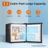 imageKismile Small Freezer Upright 30 Cuft Mini Freezer with Adjustable Thermostat Removable Shelves Reversible Single Door Stand Up Freezer for BedroomHomeDormsApartment Stainless SteelStainless Steel