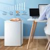 imageKismile Small Freezer Upright 30 Cuft Mini Freezer with Adjustable Thermostat Removable Shelves Reversible Single Door Stand Up Freezer for BedroomHomeDormsApartment Stainless SteelWhite