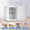 imageKismile Small Freezer Upright 30 Cuft Mini Freezer with Adjustable Thermostat Removable Shelves Reversible Single Door Stand Up Freezer for BedroomHomeDormsApartment Stainless SteelWhite