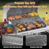 image2 Burner BBQ Propane Gas Grill 16000 BTU Stainless Steel Compact Gas Barbecue Grill with Foldable Shelves Small Propane Grills Outdoor Cooking for Patios Backyard Camping 255 SQIN Cook Area4 Burner