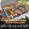 image2 Burner BBQ Propane Gas Grill 16000 BTU Stainless Steel Compact Gas Barbecue Grill with Foldable Shelves Small Propane Grills Outdoor Cooking for Patios Backyard Camping 255 SQIN Cook Area4 Burner