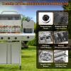 image2 Burner BBQ Propane Gas Grill 16000 BTU Stainless Steel Compact Gas Barbecue Grill with Foldable Shelves Small Propane Grills Outdoor Cooking for Patios Backyard Camping 255 SQIN Cook Area3 Burner with Side Burner