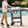 image2 Burner BBQ Propane Gas Grill 16000 BTU Stainless Steel Compact Gas Barbecue Grill with Foldable Shelves Small Propane Grills Outdoor Cooking for Patios Backyard Camping 255 SQIN Cook Area2 Burner
