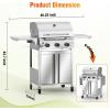 image2 Burner BBQ Propane Gas Grill 16000 BTU Stainless Steel Compact Gas Barbecue Grill with Foldable Shelves Small Propane Grills Outdoor Cooking for Patios Backyard Camping 255 SQIN Cook Area3 Burner
