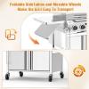image2 Burner BBQ Propane Gas Grill 16000 BTU Stainless Steel Compact Gas Barbecue Grill with Foldable Shelves Small Propane Grills Outdoor Cooking for Patios Backyard Camping 255 SQIN Cook Area4 Burner