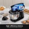 imageKismile Stand Mixer 55Quart Electric Mixer with 12 Speeds TiltHead Design ampamp Stainless Steel Bowl  Includes Dough Hook Whisk Beater  Powerful Baking Mixer for Cakes Bread Dough Deep BlackBlack