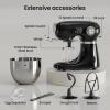imageKismile Stand Mixer 55Quart Electric Mixer with 12 Speeds TiltHead Design ampamp Stainless Steel Bowl  Includes Dough Hook Whisk Beater  Powerful Baking Mixer for Cakes Bread Dough Deep BlackBlack