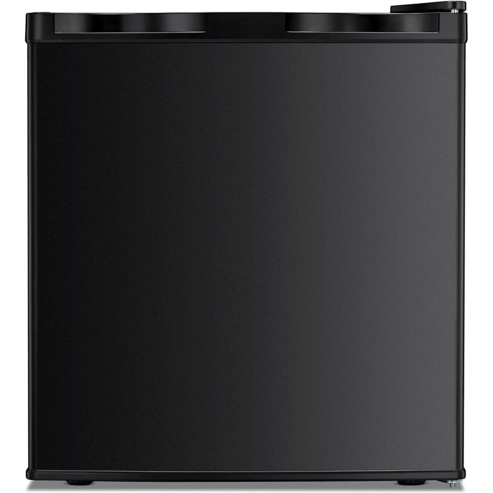 imageKismile Small Freezer Upright 30 Cuft Mini Freezer with Adjustable Thermostat Removable Shelves Reversible Single Door Stand Up Freezer for BedroomHomeDormsApartment Stainless SteelBlack
