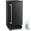 imageKismile Commercial Builtin Ice Maker Machine80LbsDayReversible DoorUndercounter Ice Cube Maker with 24H TimerSelfCleaning Function for HomeOfficeBlack80Lbs24H