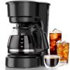 imageKismile Compact Drip Coffee Maker AntiDrip System Timer Removable Funnel ampamp Auto ShutOff AntiDry Protection Perfect Small Coffee Machine for Home ampamp Office BlackBlack