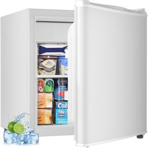 imageKismile Mini Fridge with Freezer 16 Cuft Mini Refrigerators with Removable Shelves Adjustable Thermostat Reversible Single Door Small Refrigerator for BedroomOfficeHome White