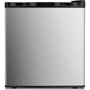 imageKismile Small Freezer Upright 30 Cuft Mini Freezer with Adjustable Thermostat Removable Shelves Reversible Single Door Stand Up Freezer for BedroomHomeDormsApartment Stainless SteelStainless Steel