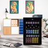 imageKismile 13 Cuft Beverage Refrigerator and Cooler12 Bottle 48 Can Mini Fridge Glass Door Digital Temperature Display for Soda Beer or Wine Small Drink Dispenser Cooler for Home Office BarBlack