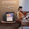 imageKismile 13 Cuft Beverage Refrigerator and Cooler12 Bottle 48 Can Mini Fridge Glass Door Digital Temperature Display for Soda Beer or Wine Small Drink Dispenser Cooler for Home Office BarTransparent